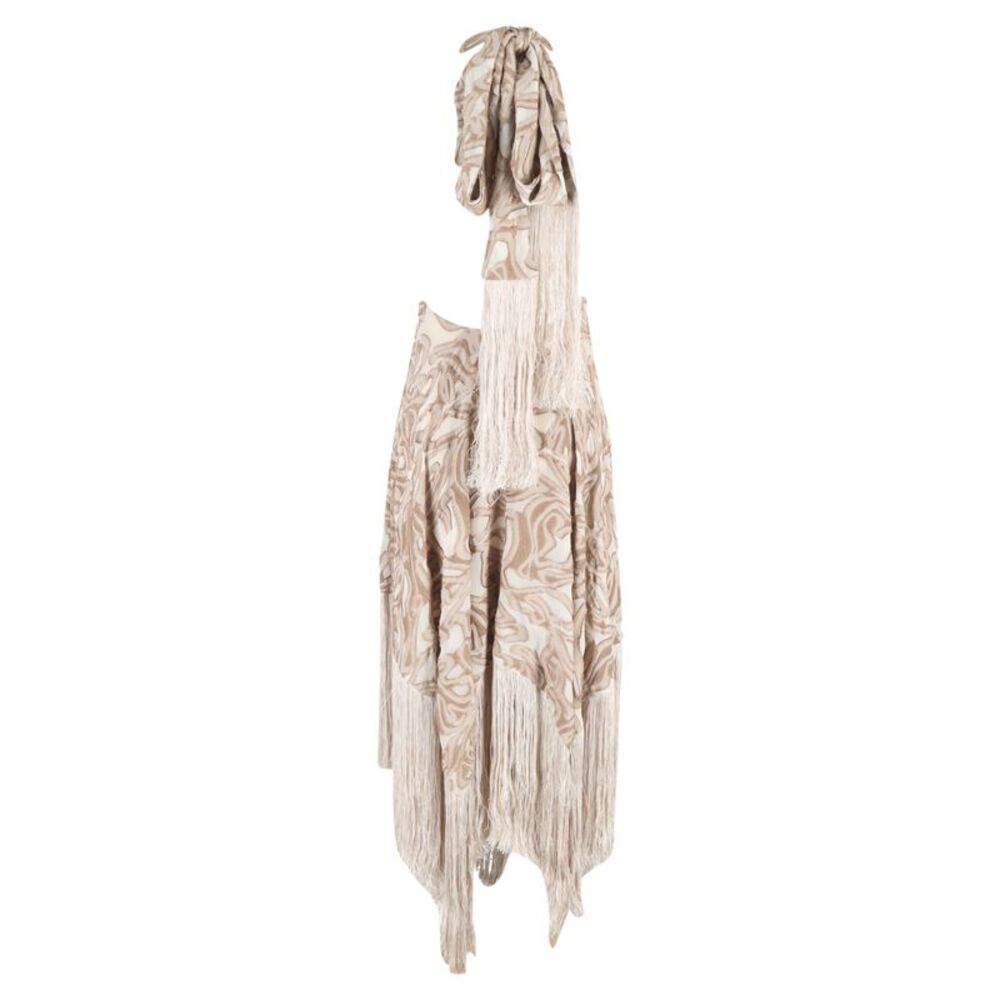 Cult Gaia Ali Fringe Maxi Dress in Brown Polyester - Picture 3 of 3